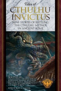 Images is a book cover showing Cthulhu rising out of the water attacking a ancient Roman Ship
