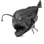 A gigantic angler fish, with the bodies of dozens of human men fused to it at their waists.